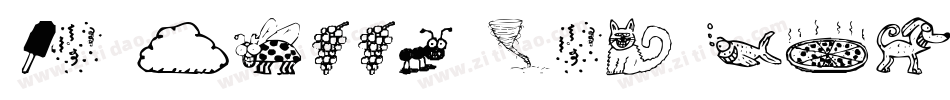 KR Silly Art People字体转换
